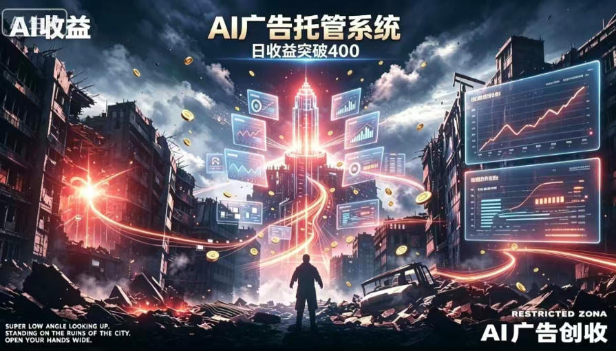 AI智能广告,全自动化运行,单日可达400+,小白新手0基础上手【揭秘】-赛德副业库