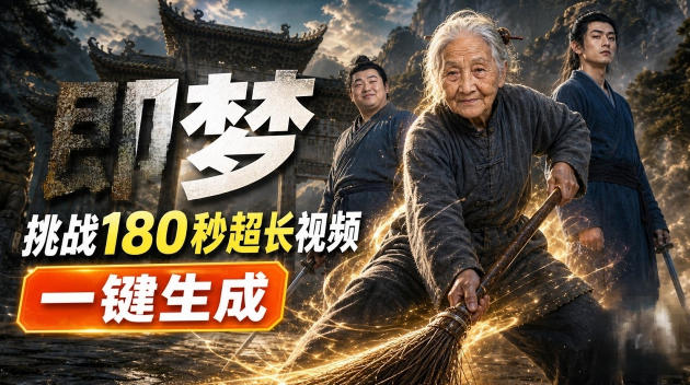 即梦挑战180秒超长视频!一键生成3分钟电影?完整制作流程详细分享!-赛德副业库