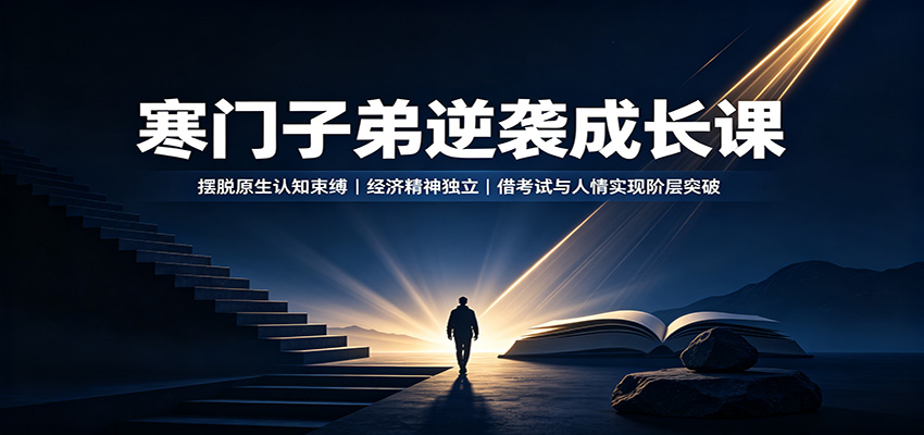 寒门子弟逆袭成长课:摆脱原生认知束缚,经济精神独立,借考试与人情实现阶层突破-赛德副业库