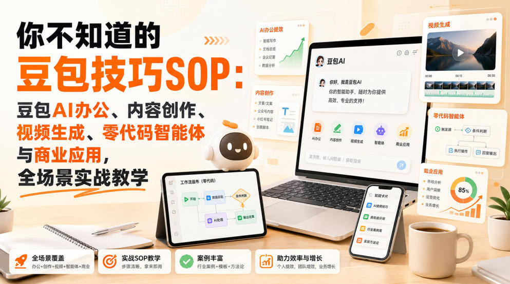 你不知道的豆包技巧SOP:豆包AI办公、内容创作、视频生成、零代码智能体与商业应用,全场景实战教学-赛德副业库