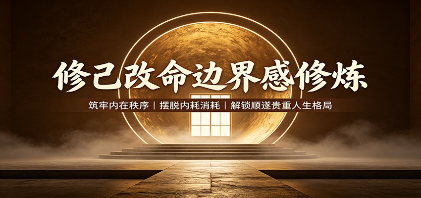 修己改命边界感修炼：筑牢内在秩序，摆脱内耗消耗，解锁顺遂贵重人生格局-赛德副业库
