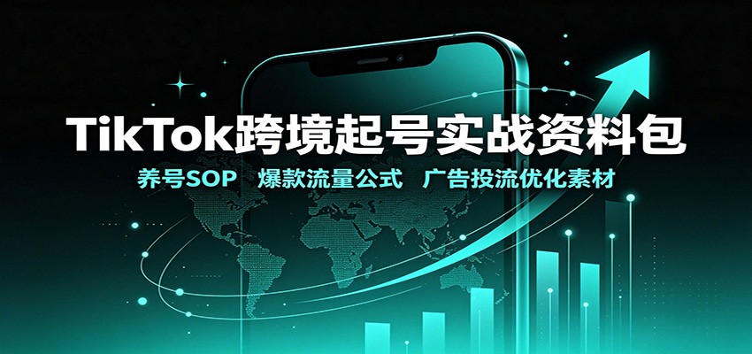 TikTok跨境起号实战资料包:养号SOP,爆款流量公式,广告投流优化素材-赛德副业库