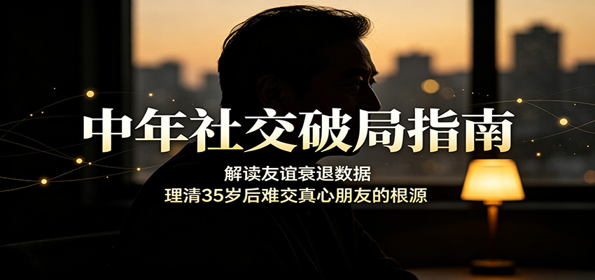 中年社交破局指南:解读友谊衰退数据,理清35岁后难交真心朋友的根源-赛德副业库