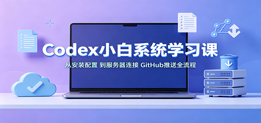 Codex小白系统学习课：小从安装配置，到服务器连接、GitHub推送全流程-赛德副业库