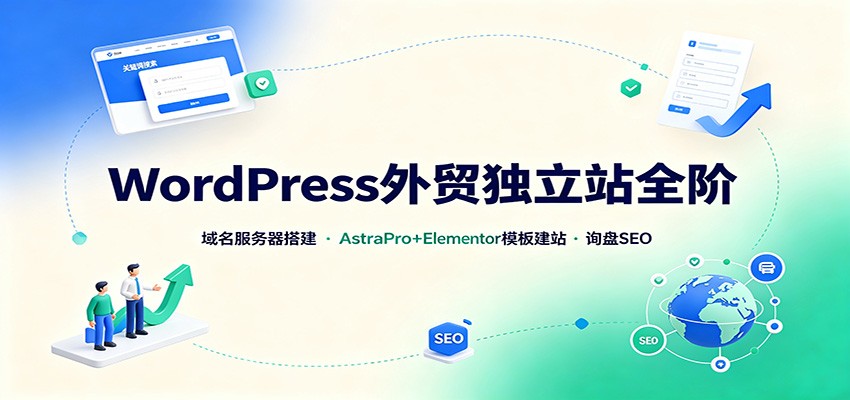 WordPress外贸独立站全阶:域名服务器搭建,AstraPro+Elementor模板建站与询盘询盘SEO-赛德副业库