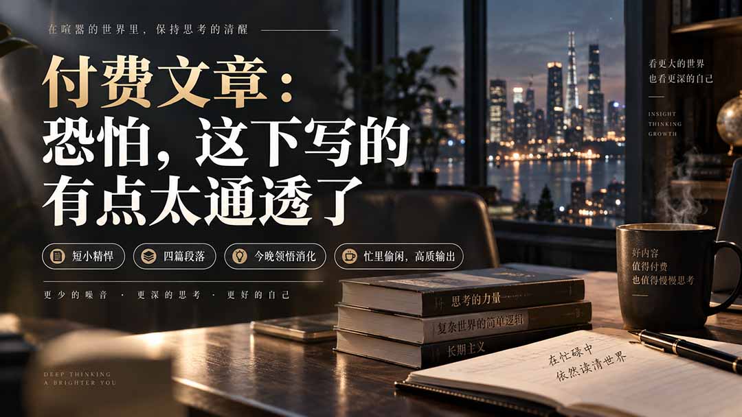 （20317期）灏泽付费文章：恐怕，这下写的有点太通透了-赛德副业库