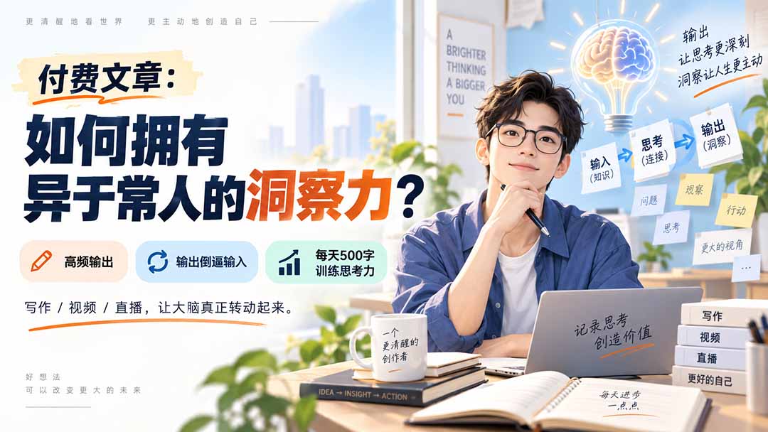 (20558期)付费文章:如何拥有异于常人的洞察力?-赛德副业库