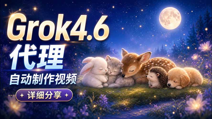 (20560期)Grok 4.6 代理自动制作视频!从提示词到成片全流程详细分享|AI Agent 实操分享-赛德副业库