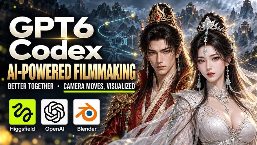 (20561期)GPT-6 Astra×Codex高智能制作视频!联手Higgsfield,运镜可视化实战-赛德副业库