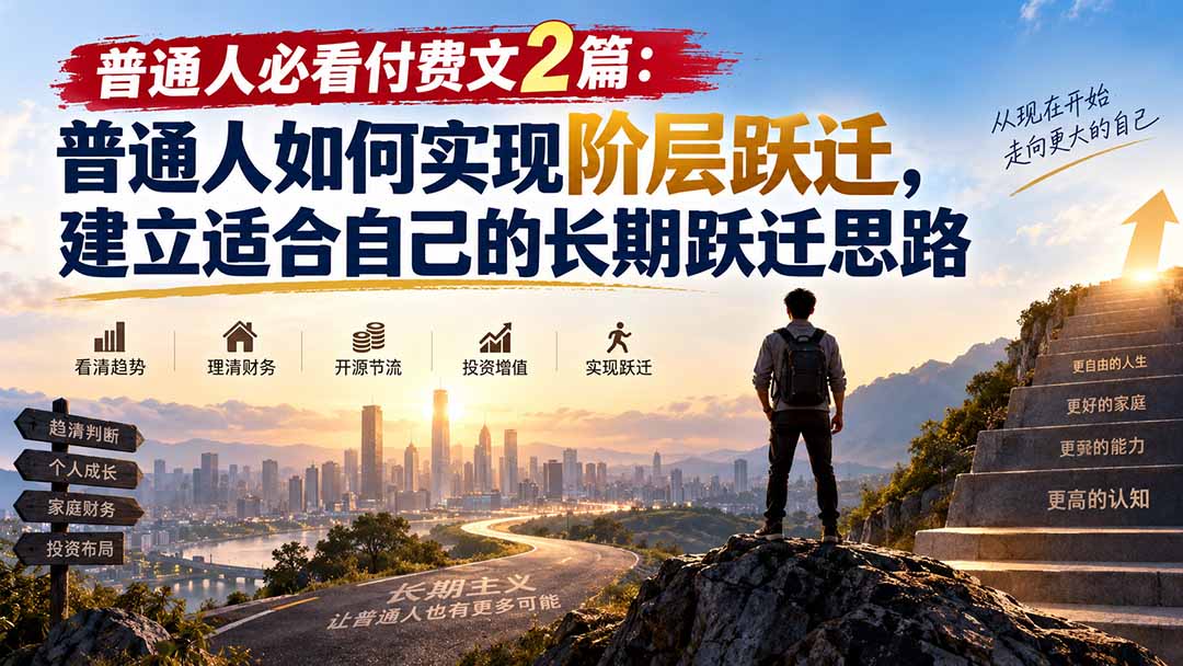 （20262期）普通人必看付费文2篇：普通人如何实现阶层跃迁，建立适合自己的长期跃迁思路-赛德副业库