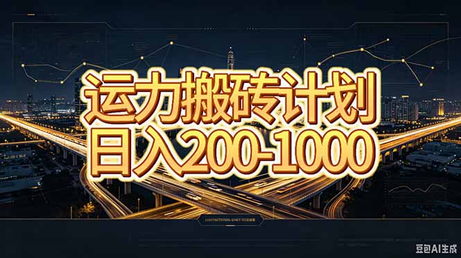 （20283期）运力搬砖，风口项目。当日收益稳定200-1000。 每天仅需一小时，新人轻松上手。-赛德副业库