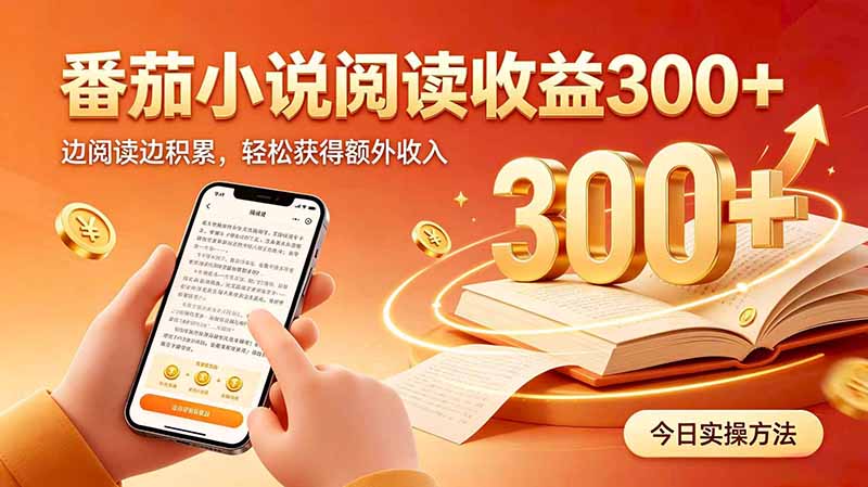 （20269期）全自动番茄挂机玩法，日入300+边阅读边积累，轻松获得额外收入-赛德副业库