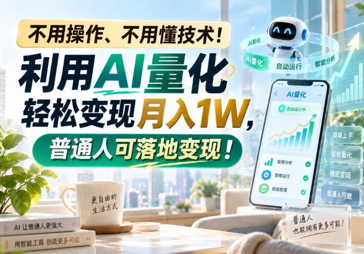 （20429期）利用AI量化轻松变现月入1W，普通人可落地变现，不用操作、不用懂技术！-赛德副业库