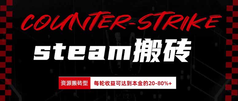 (20275期)Steam搬砖,每轮收益为本金的20-80%,平均每天仅需半小时,新人轻松上手-赛德副业库