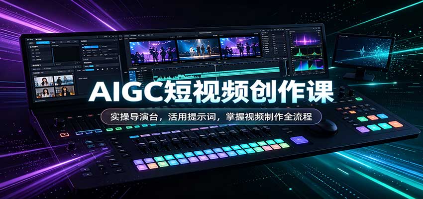 AIGC短视频创作课：实操导演台，活用提示词，掌握视频制作全流程-赛德副业库