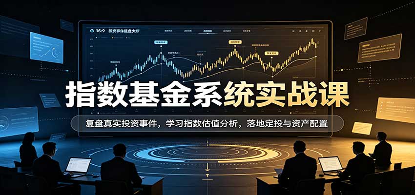 指数基金系统实战课:复盘真实投资事件,学习指数估值分析,落地定投与资产配置-赛德副业库