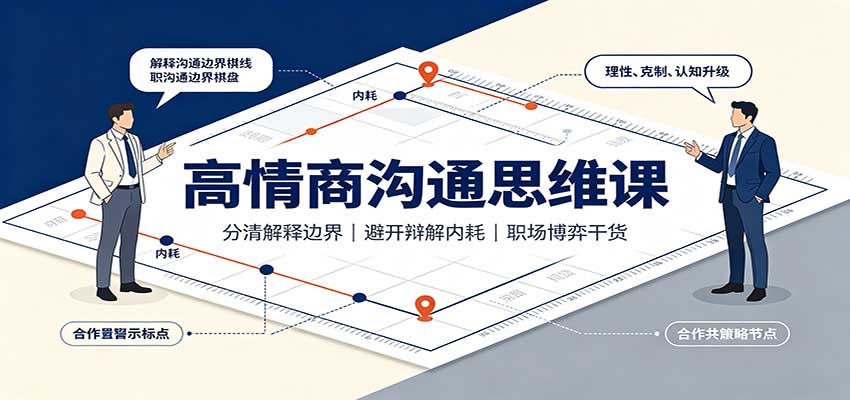 高情商沟通思维课:分清解释边界,避开辩解内耗,职场博弈干货-赛德副业库