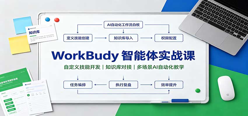 WorkBuddy智能体实战课：自定义技能开发，知识库对接，多场景AI自动化教学-赛德副业库