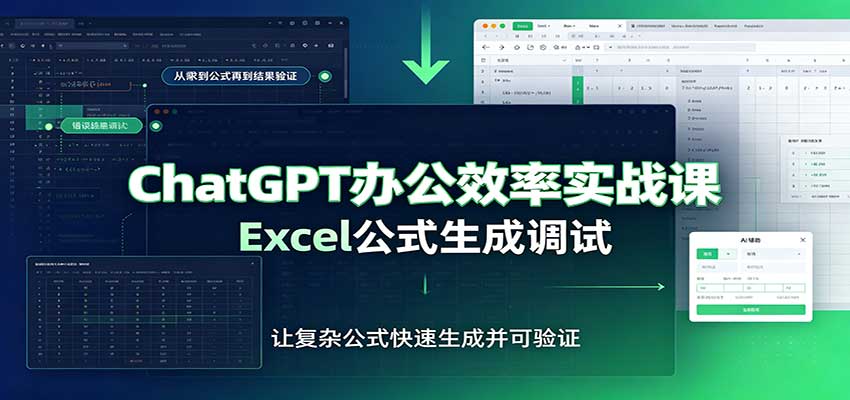 ChatGPT办公效率实战课:提示词技巧,Excel公式生成调试,文档编写教程-赛德副业库