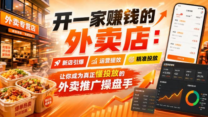 开一家賺钱的外卖店：新店引爆·运营提效·精准投放，让你成为真正懂投放的外卖推广操盘手-赛德副业库