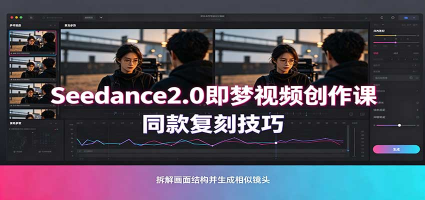 Seedance2.0即梦视频创作课:剧本式视频制作,同款复刻技巧,多行业案例落地教学-赛德副业库