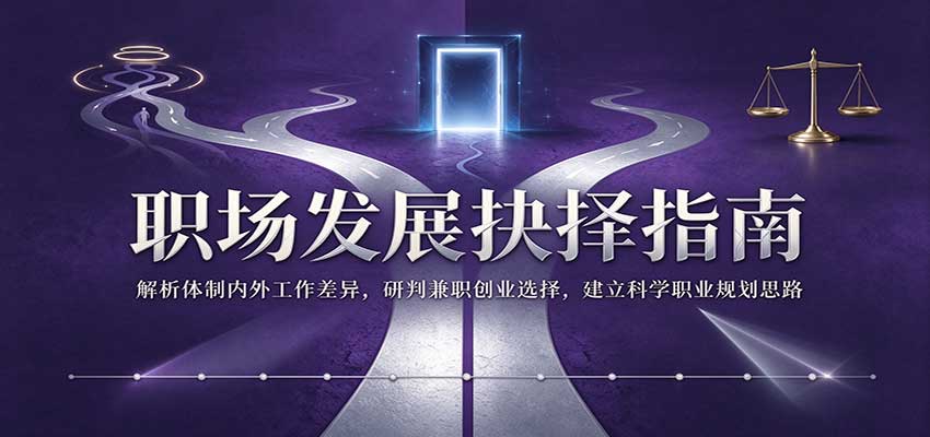 职场发展抉择指南:解析体制内外工作差异,研判兼职创业选择,建立科学职业规划思路-赛德副业库