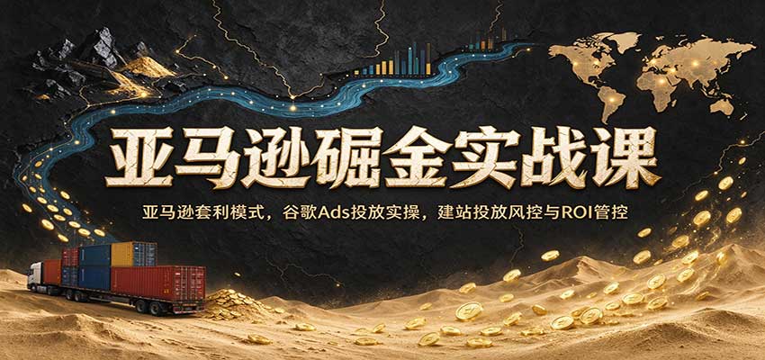 亚马逊掘金实战课:亚马逊套利模式,谷歌Ads投放实操,建站投放风控与ROI管控-赛德副业库