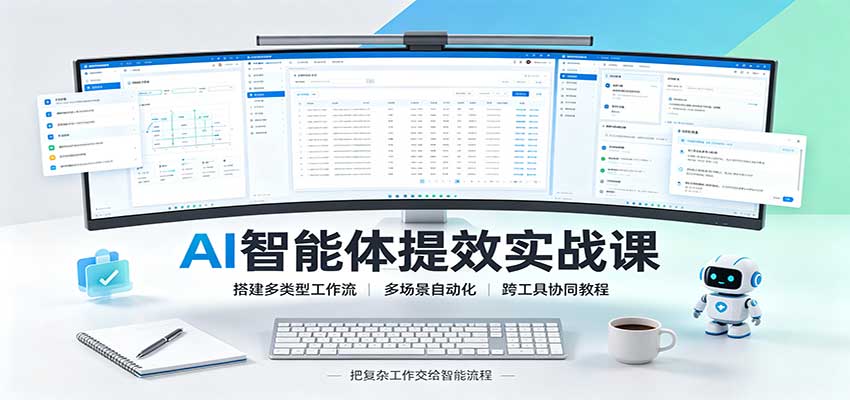 AI智能体提效实战课:搭建多类型工作流,多场景自动化,跨工具协同教程-赛德副业库