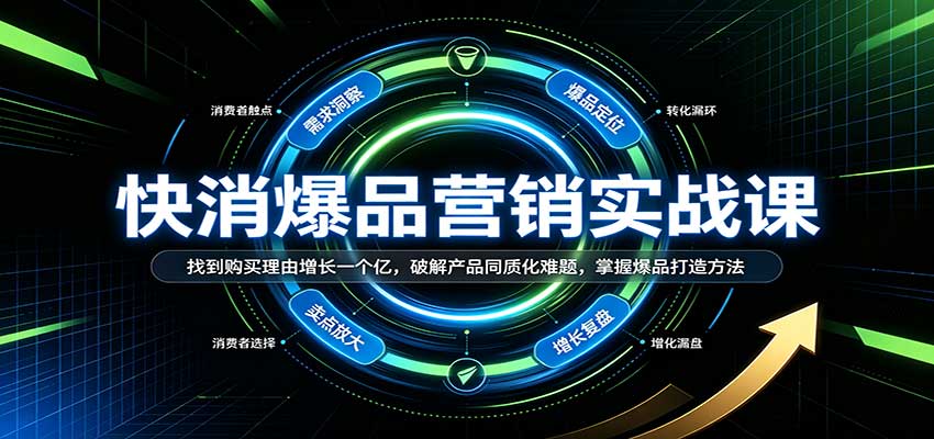 快消爆品营销实战课:找到购买理由增长一个亿,破解产品同质化难题,掌握爆品打造方法-赛德副业库