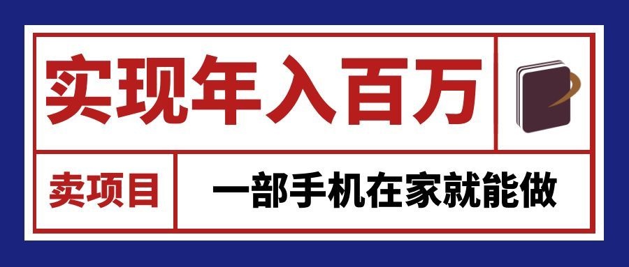通过网创平台“卖项目”实现年入百万,一部手机在家就能做!-赛德副业库