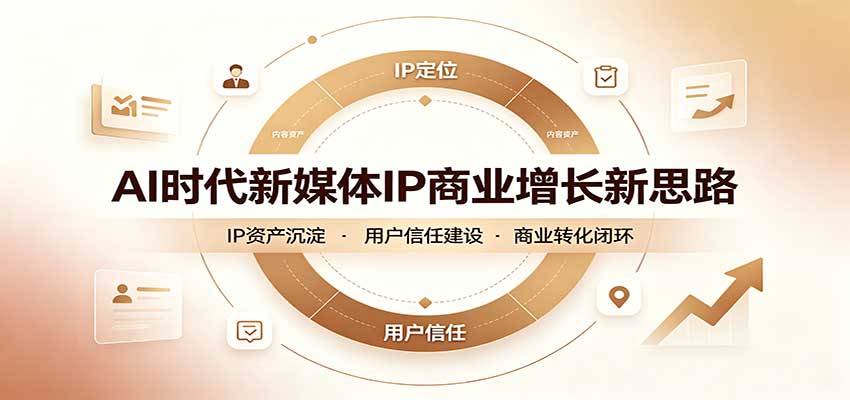 AI时代新媒体IP商业增长新思路:摒弃复杂运营套路,用极简思维打通获客路径-赛德副业库