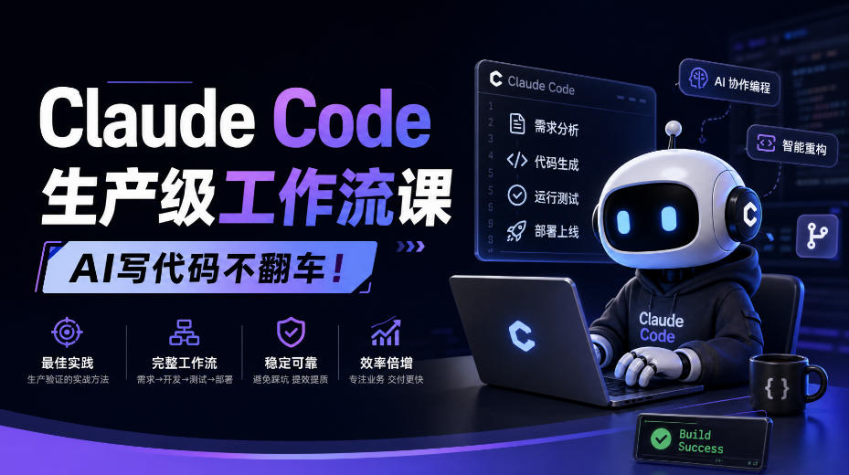 Claude Code生产级工作流课,AI写代码不翻车!【原创双语字幕】-赛德副业库