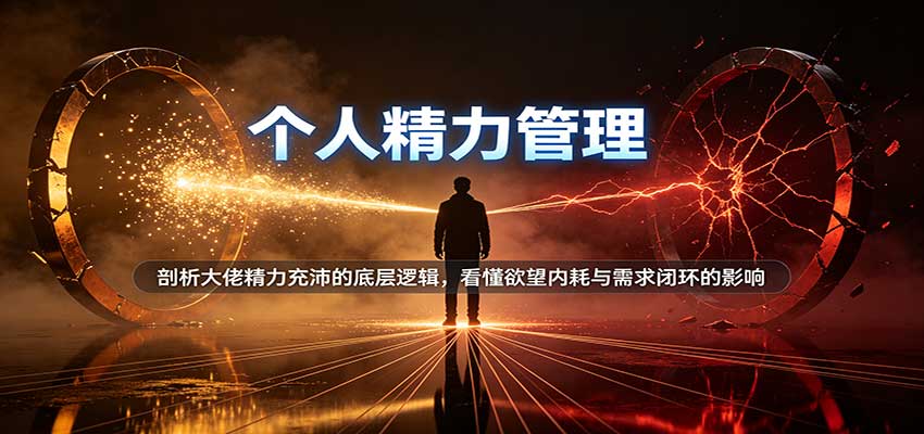 个人精力管理：剖析大佬精力充沛的底层逻辑，看懂欲望内耗与需求闭环的影响-赛德副业库