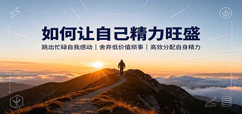 如何让自己精力旺盛:跳出忙碌自我感动,舍弃低价值琐事,高效分配自身精力-赛德副业库