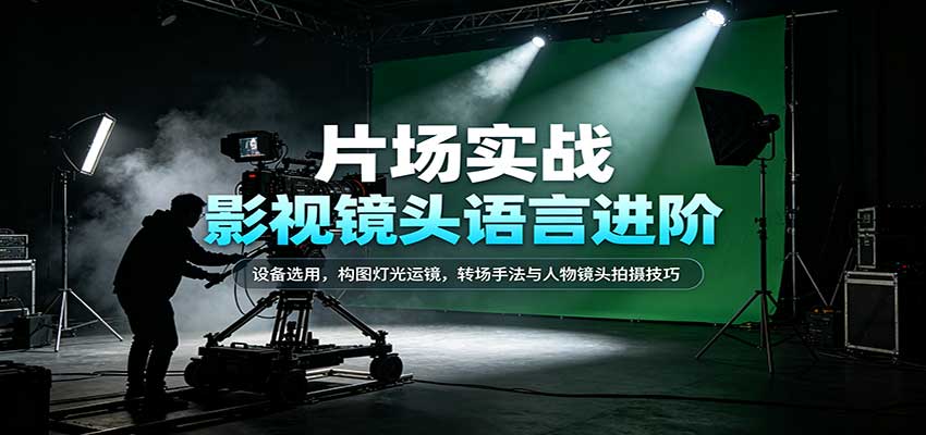 影视镜头语言进阶:设备选用,构图灯光运镜,转场手法与人物镜头拍摄技巧-赛德副业库