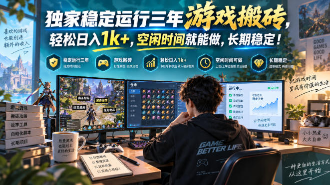 三款AI自动化游戏副业,日入千元,可批量矩阵操作适合新手小白!-赛德副业库