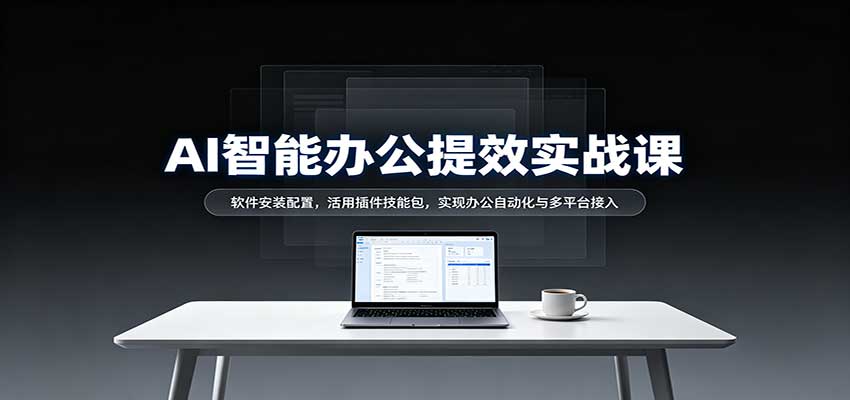 AI智能办公提效实战课:软件安装配置,活用插件技能包,实现办公自动化与多平台接入-赛德副业库