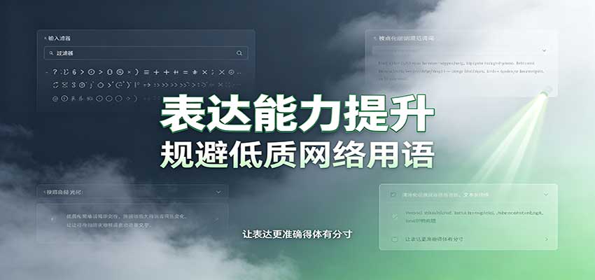 表达能力提升:语言塑造思想逻辑,规避低质网络用语,强化心智感知-赛德副业库