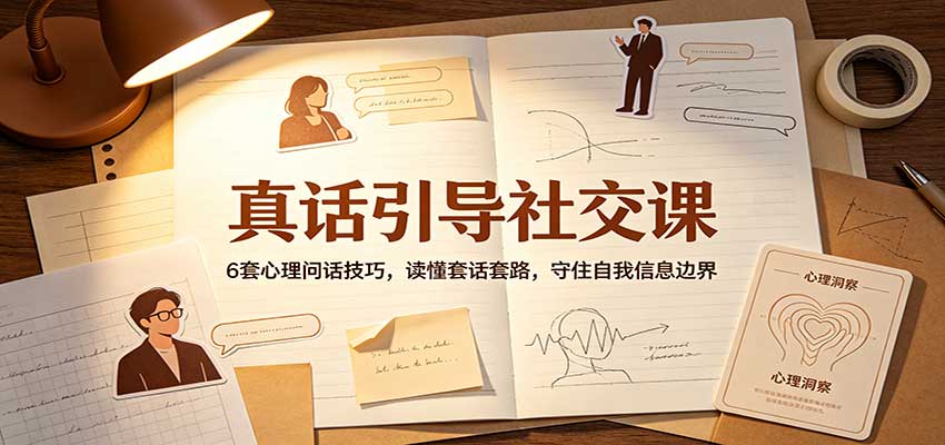 真话引导社交课：6套心理问话技巧，读懂套话套路，守住自我信息边界-赛德副业库
