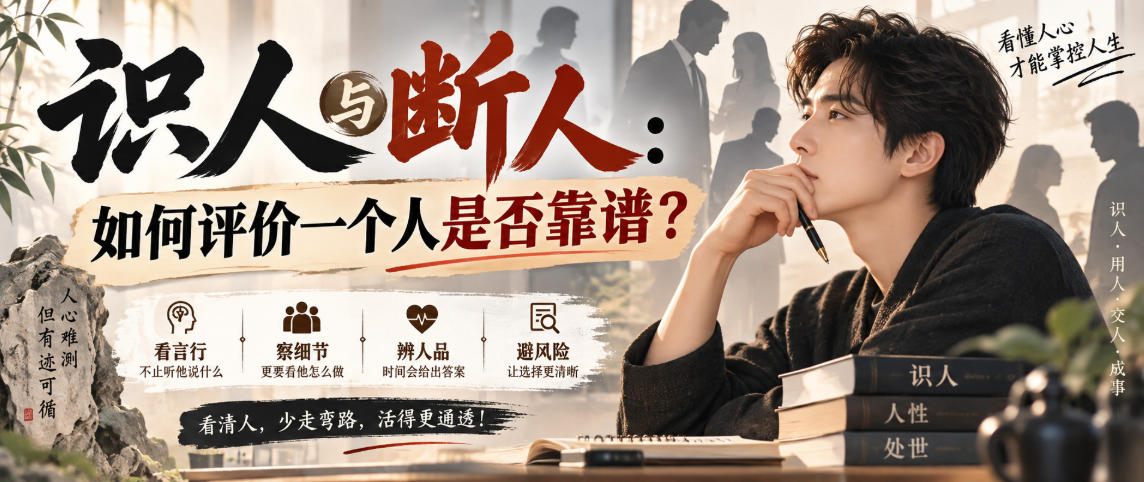 付费文章：识人与断人：如何评价一个人是否靠谱？-赛德副业库