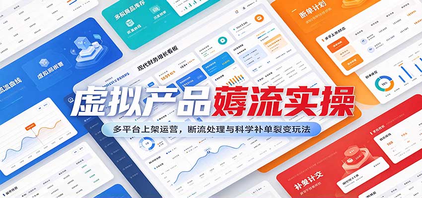 虚拟产品薅流实操:多平台上架运营,断流处理与科学补单裂变玩法-赛德副业库
