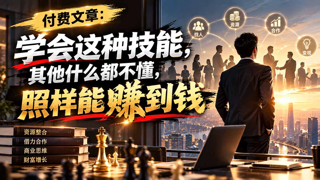 (20920期)付费文章:学会这种技能,其他什么都不懂,照样能賺到钱-赛德副业库