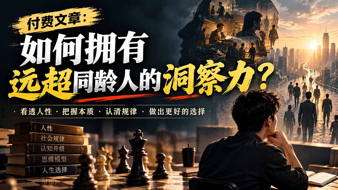 (20976期)付费文章:如何拥有远超同龄人的洞察力?-赛德副业库
