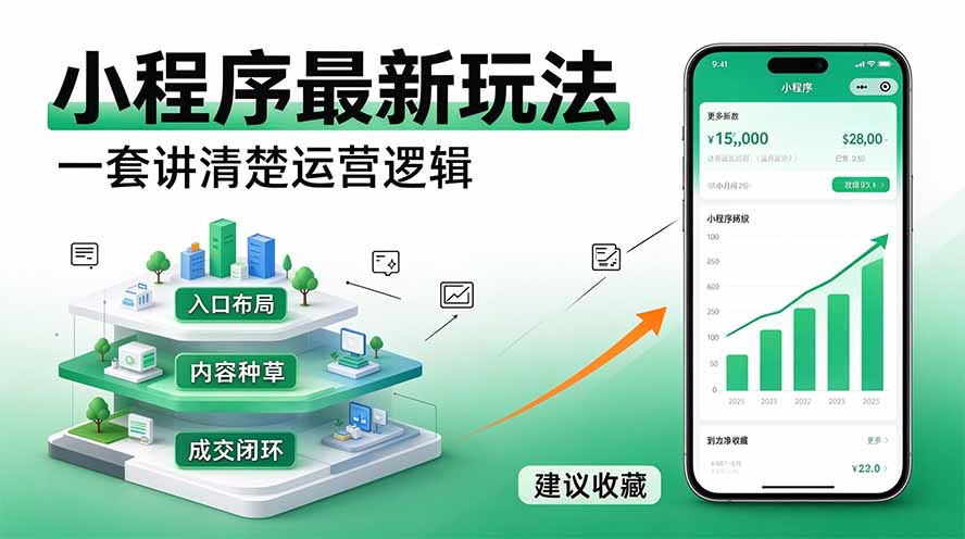 (20876期)微信小程序最新玩法 四种收益来源,单日收入400+-赛德副业库