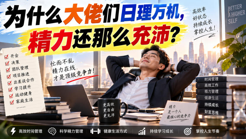 付费文章:为什么大佬们日理万机,精力还那么充沛?-赛德副业库