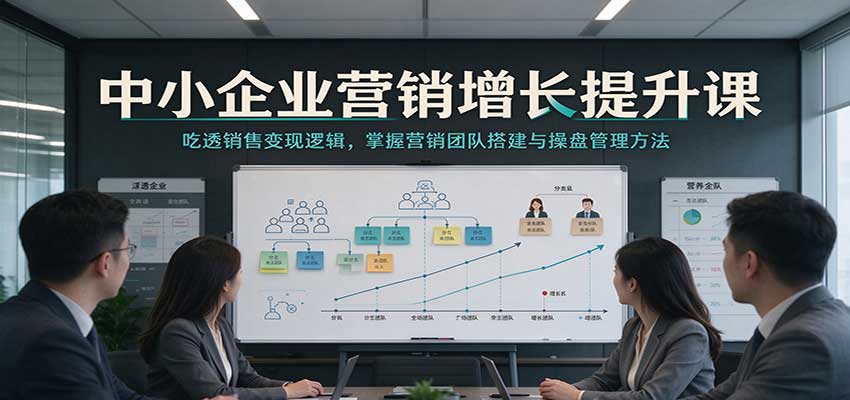中小企业营销增长提升课:吃透销售变现逻辑,掌握营销团队搭建与操盘管理方法-赛德副业库