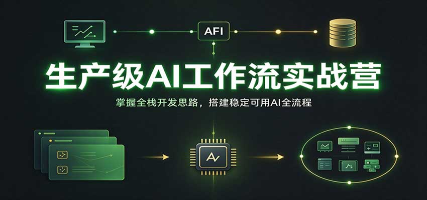 生产级AI工作流实战营:掌握全栈开发思路,搭建稳定可用AI全流程-赛德副业库