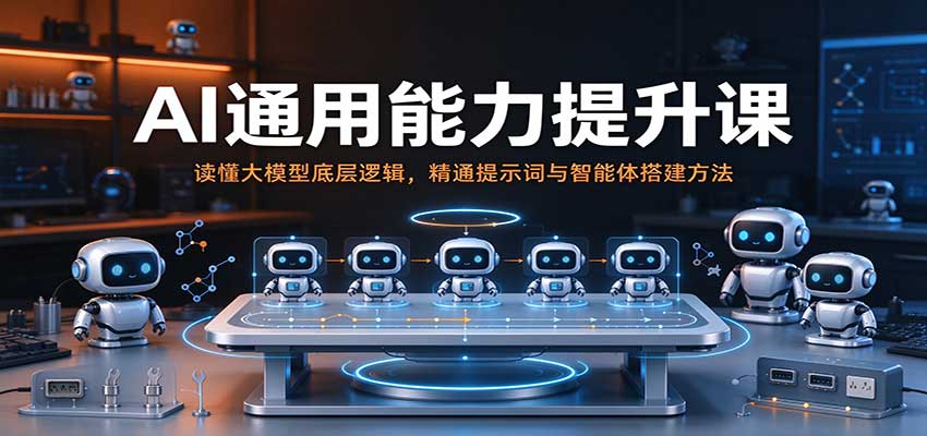 AI通用能力提升课:读懂大模型底层逻辑,精通提示词与智能体搭建方法-赛德副业库