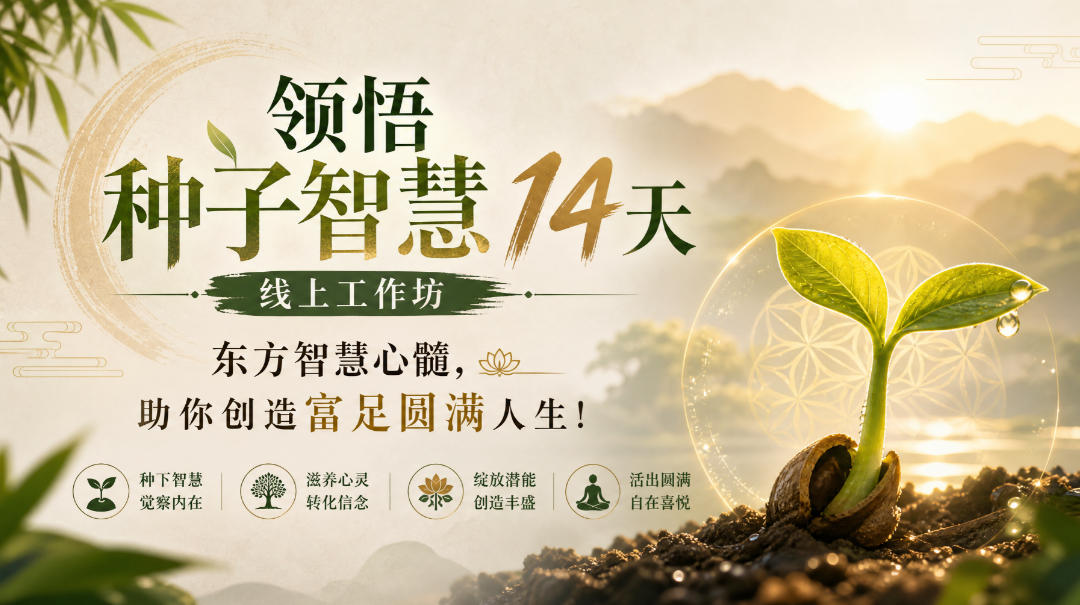 鹿大米领悟种子智慧14天线上工作坊，东方智慧心髓，助你创造富足圆满人生！-赛德副业库