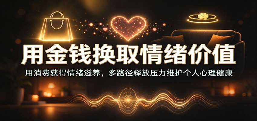 用金钱换取情绪价值:用消费获得情绪滋养,多路径释放压力维护个人心理健康-赛德副业库